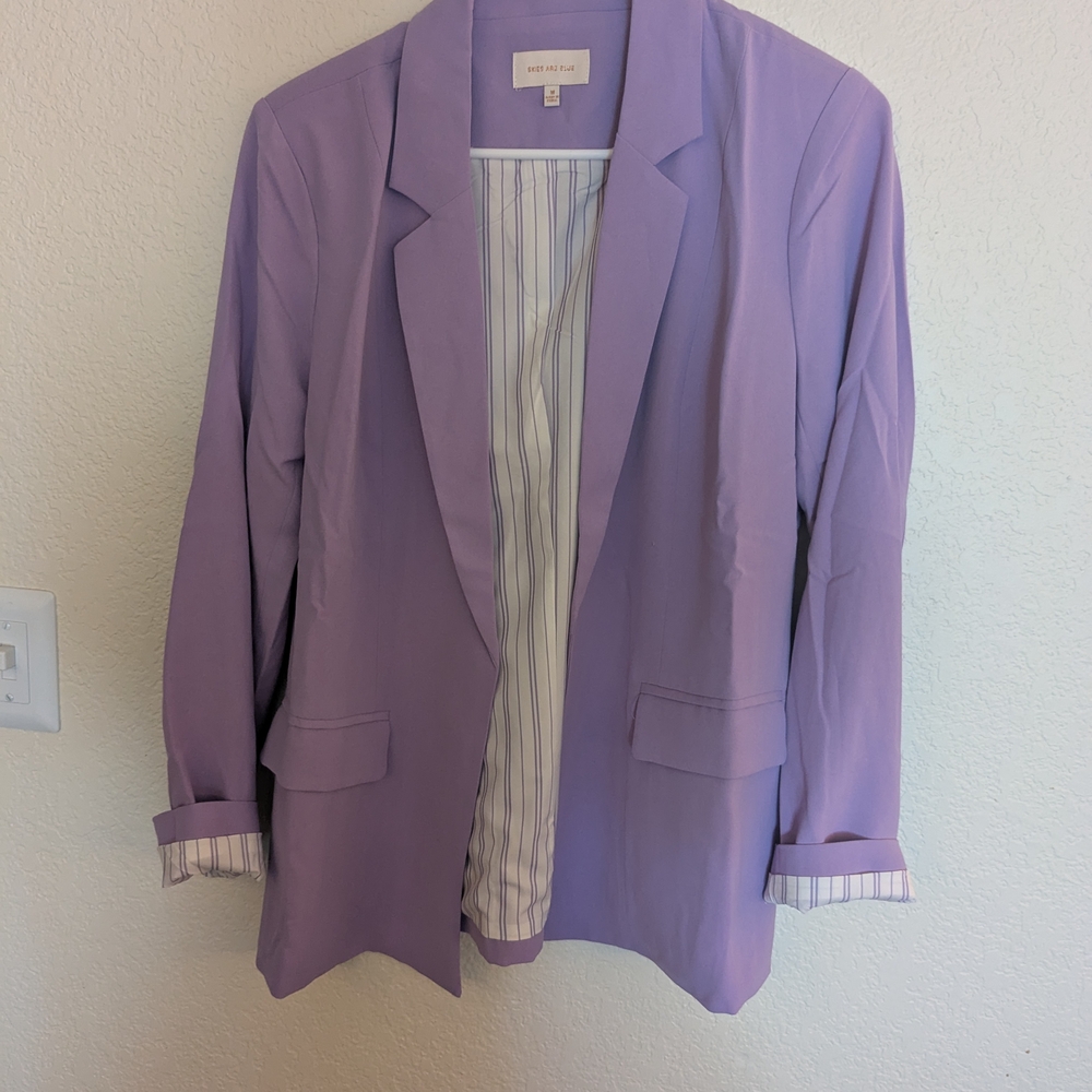 Skies Are Blue Lavender Blazer